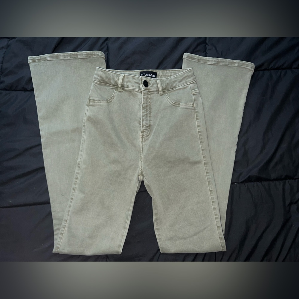NWT Fit Jeans- Green & Flared